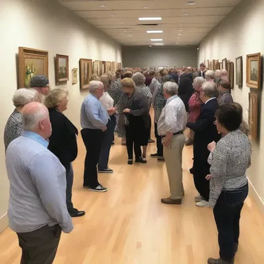The art gallery was filled with patrons, their hearts aflutter with anticipation as they awaited the unveiling of the new exhibit.
