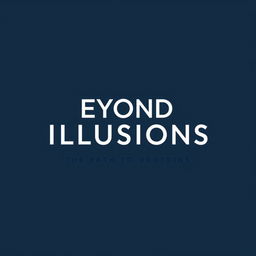 A minimalist book cover design featuring a striking abstract pattern with only two colors, a deep navy blue and a crisp white, reflecting a sense of depth and clarity