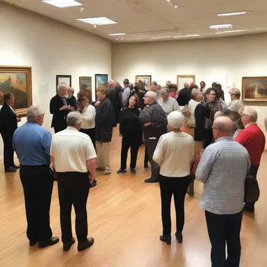 The art gallery was filled with patrons, their hearts aflutter with anticipation as they awaited the unveiling of the new exhibit.