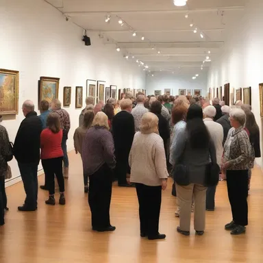 The art gallery was filled with patrons, their hearts aflutter with anticipation as they awaited the unveiling of the new exhibit.