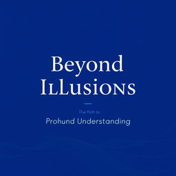 A minimalist book cover design featuring a strikingly simple color scheme of only two colors: a deep, mysterious indigo and a bright, vibrant white