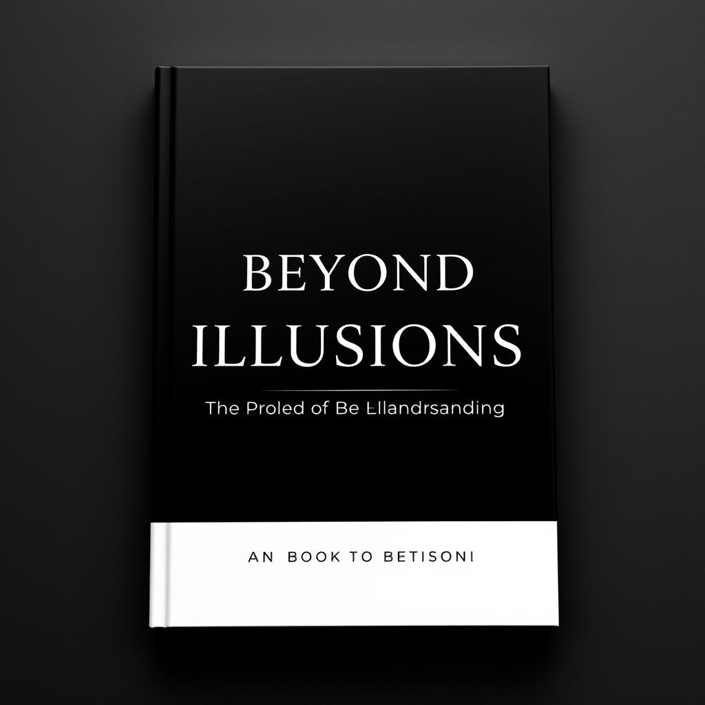 A minimalist book cover design featuring a striking two-color scheme inspired by the book "48 Laws of Power," utilizing a deep, rich black and a bright, clean white