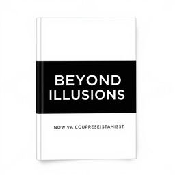 A minimalist book cover design featuring a striking two-color scheme inspired by the book "48 Laws of Power," utilizing a deep, rich black and a bright, clean white