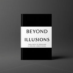 A minimalist book cover design featuring a striking two-color scheme inspired by the book "48 Laws of Power," utilizing a deep, rich black and a bright, clean white