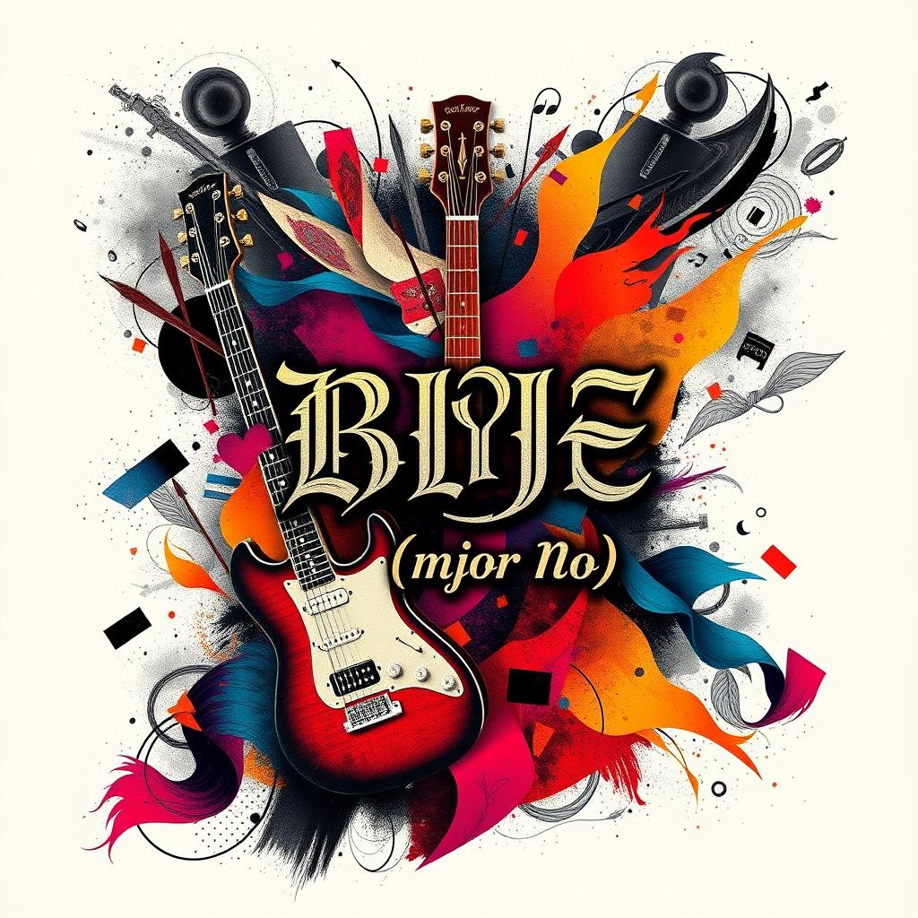 Create an album cover for a pop rock song titled "BYE (mejor no)"