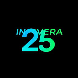 An artistic, modern logo design featuring the text 'INOVERA 25'