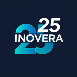 An artistic, modern logo design featuring the text 'INOVERA 25'