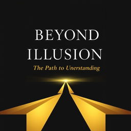 A minimalist book cover design featuring a sophisticated color scheme of deep black and radiant gold, evoking elegance and depth