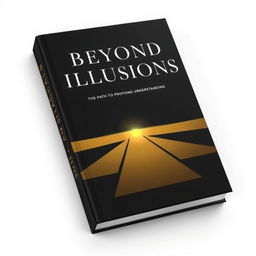 A minimalist book cover design featuring a sophisticated color scheme of deep black and radiant gold, evoking elegance and depth