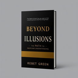 A minimalist book cover featuring a striking contrast between black and gold colors