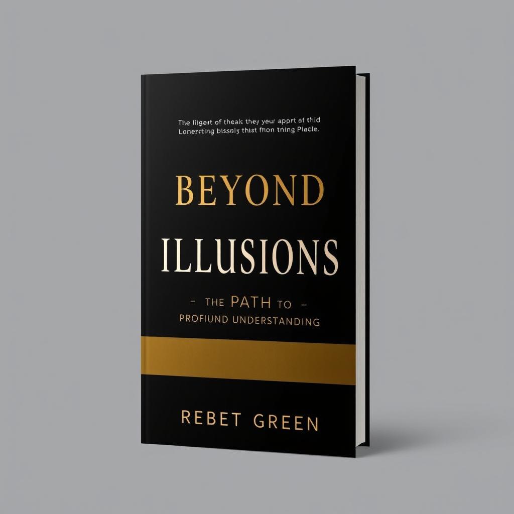 A minimalist book cover featuring a striking contrast between black and gold colors