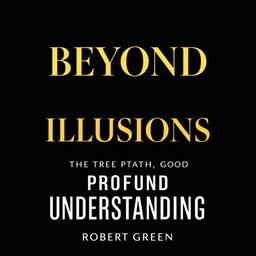 A minimalist book cover featuring a striking contrast between black and gold colors