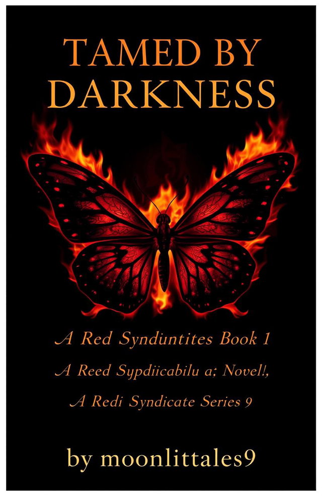 A striking visual of a butterfly engulfed in flames, contrasting against a deep black background