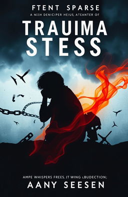 A thought-provoking book cover illustrating the themes of trauma, stress, depression, and addiction
