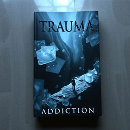 An impactful book cover that encapsulates the themes of trauma, stress, depression, and addiction