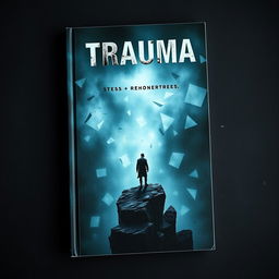 An impactful book cover that encapsulates the themes of trauma, stress, depression, and addiction