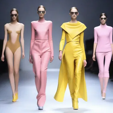 The models on the runway looked afraid as they strutted in their avant-garde outfits.
