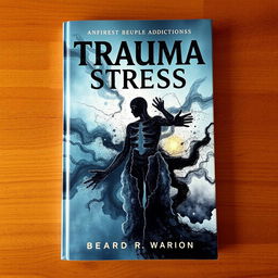 A compelling book cover representing the themes of trauma, stress, depression, and addiction