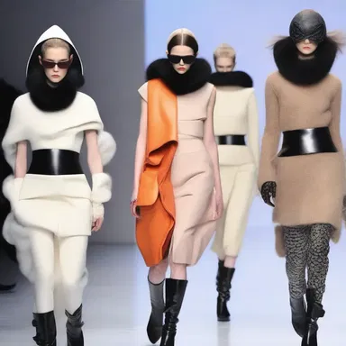 The models on the runway looked afraid as they strutted in their avant-garde outfits.