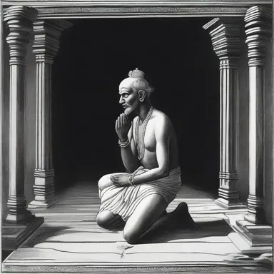 The devotee prayed fervently, afraid of the consequences that might arise from displeasing the gods.