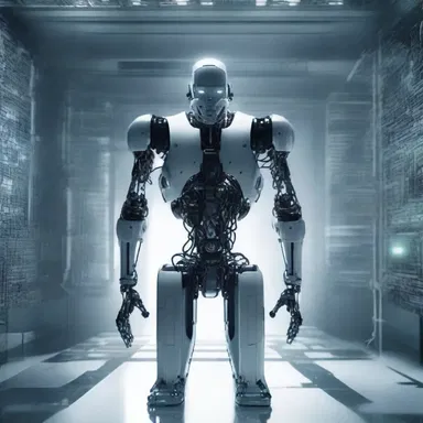 In the science fiction novel, the protagonist is afraid that artificial intelligence will take over the world.