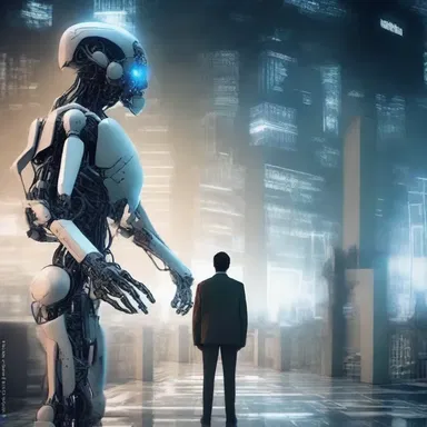 In the science fiction novel, the protagonist is afraid that artificial intelligence will take over the world.