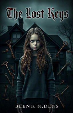 A dark and mysterious book cover for the horror story titled 'The Lost Keys'
