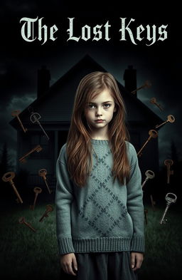 A dark and mysterious book cover for the horror story titled 'The Lost Keys'