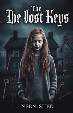 A dark and mysterious book cover for the horror story titled 'The Lost Keys'