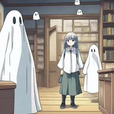In the anime series, the main character is afraid of ghosts haunting their school.
