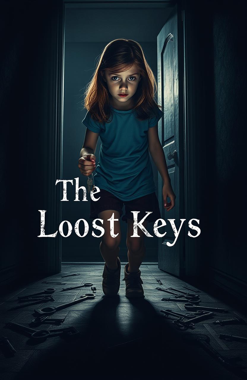 A teenage girl, around 14 years old, enters a dark, mysterious house