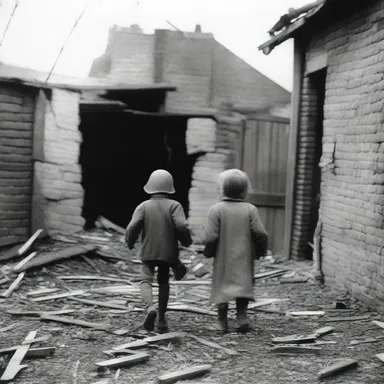 During World War II, many families were afraid of the possibility of bombing and sought shelter during air raids.