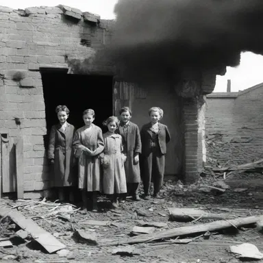 During World War II, many families were afraid of the possibility of bombing and sought shelter during air raids.