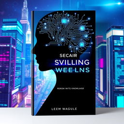 A striking book cover centered on the theme of technology and the journey of personal change through knowledge