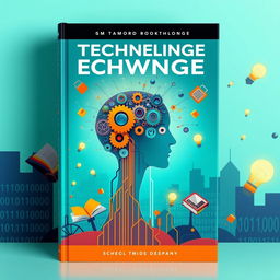 An eye-catching book cover that focuses on technology and personal change through the acquisition of knowledge