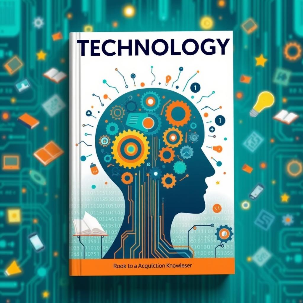 An eye-catching book cover that focuses on technology and personal change through the acquisition of knowledge