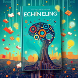 An eye-catching book cover that focuses on technology and personal change through the acquisition of knowledge