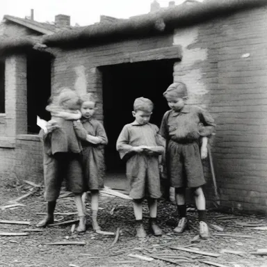 During World War II, many families were afraid of the possibility of bombing and sought shelter during air raids.