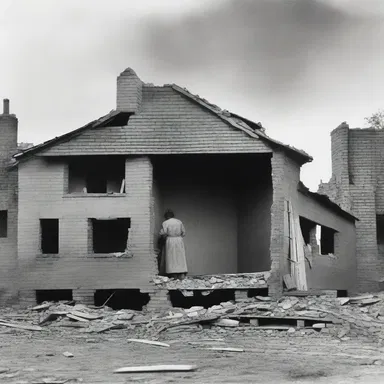 During World War II, many families were afraid of the possibility of bombing and sought shelter during air raids.