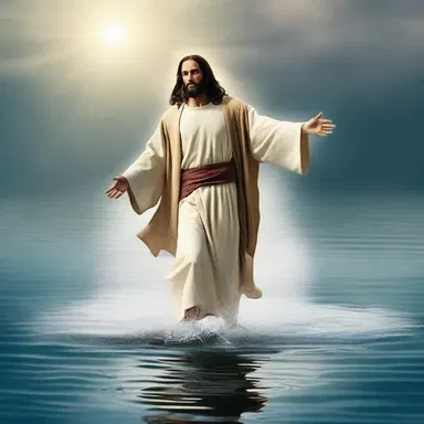 The disciples were afraid when they saw Jesus walking on water.