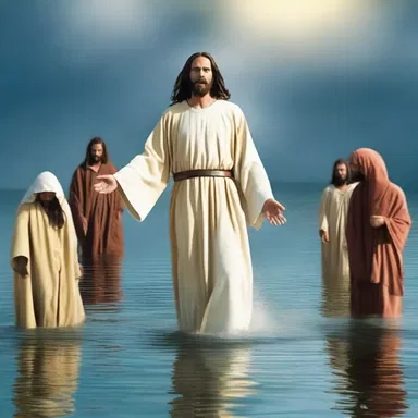The disciples were afraid when they saw Jesus walking on water.