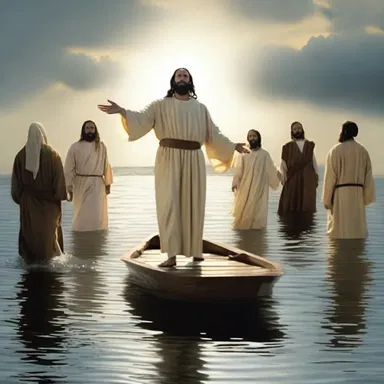 The disciples were afraid when they saw Jesus walking on water.