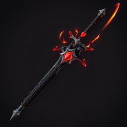 A powerful and unique sword that embodies the essence of a fire warrior character in anime