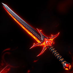 A powerful and unique sword that embodies the essence of a fire warrior character in anime
