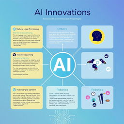 A visually striking and informative presentation chart featuring advanced AI concepts