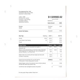 A financial document featuring a total amount of $10,980