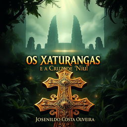 A captivating book cover design for 'OS XATURANGAS E A CRUZ DE NIUL' by author Josenildo Costa Oliveira, featuring a mystical and ancient setting