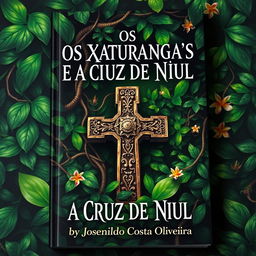 A captivating book cover for a fictional novel titled 'OS XATURANGAS E A CRUZ DE NIUL' by Josenildo Costa Oliveira