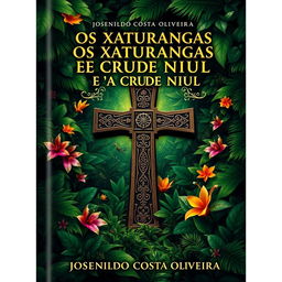 A stunning book cover design for the novel 'OS XATURANGAS E A CRUZ DE NIUL' by Josenildo Costa Oliveira