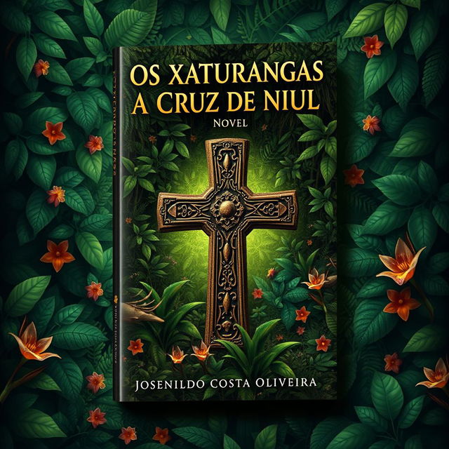 A stunning book cover design for the novel 'OS XATURANGAS E A CRUZ DE NIUL' by Josenildo Costa Oliveira